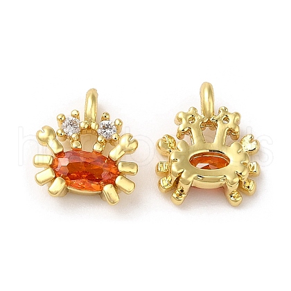 Brass Micro Pave Cubic Zirconia Pendants KK-M246-33G-1