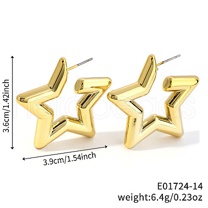 Geometric Shiny Plastic Stud Earrings FD4896-14-1
