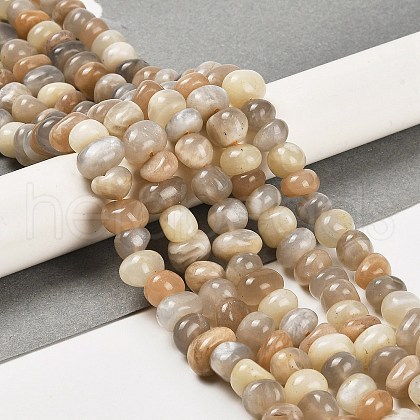 Natural Multi-Moonstone Beads Strands G-G053-C11-01-1