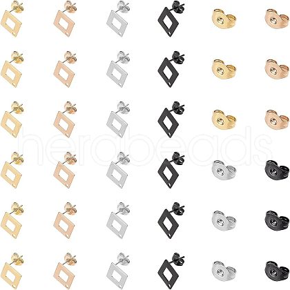 Unicraftale 304 Stainless Steel Stud Earring Findings STAS-UN0015-34-1