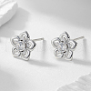 Sweet Forest Style Flower S925 Sterling Silver Stud Earrings TP9211-2-3