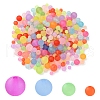 80G 4 Styles Transparent Acrylic Ball Beads FACR-FS0001-02-1