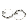 316 Surgical Stainless Steel Hoop Earrings for Women and Men EJEW-D096-22A-AS-2