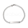 304 Stainless Steel Link Chain Bracelets BJEW-A032-06P-2