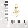 Rack Plating Brass Clear Cubic Zirconia Pendants KK-M293-17G-3