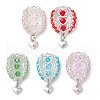 Glass Seed Beaded Hot Air Balloon Pendants PALLOY-MZ00662-1