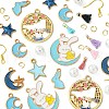 DIY Alloy Enamel & Acrylic & Polycotton Tassel Dangle Earrings Making Kits DIY-FS0001-21B-3