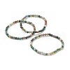 Natural Indian Agate Beaded Stretch Bracelets BJEW-D446-A-46-1