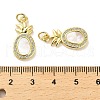 Brass Micro Pave Clear Cubic Zirconia Pendants KK-K365-14D-G-3