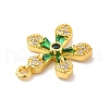 Rack Plating Brass Micro Pave Cubic Zirconia Pendants KK-G408-06G-4