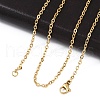 304 Stainless Steel Cable Chain Necklaces X-NJEW-K090-01G-3