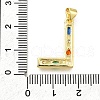 Brass Micro Pave Clear Cubic Zirconia Pendants KK-G521-01G-L-01-3