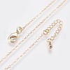 Long-Lasting Plated Brass Heart Link Chains Necklaces NJEW-K112-02G-NF-1