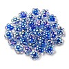 UV Plating Rainbow Iridescent Transparent Acrylic Beads OACR-C007-11D-1