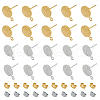 HOBBIESAY 20 Pairs 2 Colors 304 Stainless Steel Stud Earring Findings STAS-HY0001-44-1