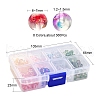 360Pcs 8 Colors Transparent Spray Painted Glass Beads Strands GLAA-YW0001-48-3