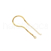 3mm 304 Stainless Steel Flat Snake Dome Herringbone Chain Link Bracelet for Men Women BJEW-CJC0001-02B-2