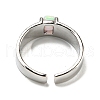 Synthetic Opal Adjustable Rings RJEW-K269-12P-04-3
