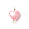 14Pcs 14 Styles Imitation Pearl Acrylic Heart Connector Charms PALLOY-JF03916-4
