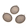 Tibetan Style Zinc Alloy Pendant Cabochon Settings X-TIBEP-M004-11AB-NR-1