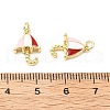 Brass Enamel Charms KK-L237-006G-3