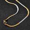 Stainless Steel Flat Snake Chain Necklaces for Men Women NJEW-G160-04GP-01-3