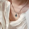 Alloy Resin Teardrop Pendant Necklaces for Women FS-WGAA4C8-01-2