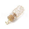 Glass Bottles Pendants PALLOY-JF03913-02-4