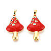 Brass Micro Pave Cubic Zirconia Pendants KK-N257-74B-G-1