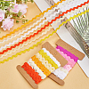 Gorgecraft 4 Cards 2 Styles  Polyester Wavy Fringe Trim Ribbon DIY-GF0009-48G-4