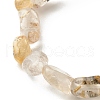 Natural Yellow Apatite Nuggets Beads Stretch Bracelet for Her BJEW-JB06951-07-4