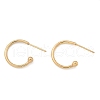 304 Stainless Steel C-shaped Hoop Circle Ball Stud Earrings X-STAS-K204-04G-6