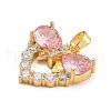 Rack Plating Brass Cubic Zirconia Pendants KK-U035-12G-2