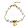 304 Stainless Steel Butterfly Charm Bracelets for Women BJEW-C098-08G-4