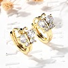 Butterfly Brass Hoop Earrings EJEW-S256-04B-G-1