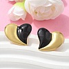 Heart 304 Stainless Steel Stud Earrings EJEW-A130-01G-01-4
