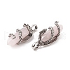 Natural Rose Quartz Pointed Pendants G-C051-01B-4