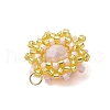 Seed Beads Beaded Charms PALLOY-MZ00273-5
