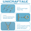 24Pcs 2 Colors 304 Stainless Steel Ring Toggle Clasps FIND-UN00006-4