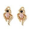 Brass Micro Pave Cubic Zirconia Pendants KK-A259-34G-1
