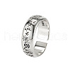 Six-word Motto 925 Sterling Silver Cuff Rings for Women FS-WG1EDA0-01-5