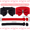 CRASPIRE 2Pcs 2 Colors Cloth Bowknot Sash Tie Elastic Chain Belt with Synthetic Rhinestone AJEW-CP0008-10-2