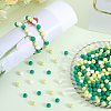 SOFPLATE 500Pcs Rubberized Style Imitated Silicone Acrylic Beads MACR-SP0001-07E-4