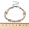 304 Stainless Steel Satellite Chains Bracelets BJEW-Z106-02A-5