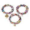 3Pcs 3 Styles Acrylic Stretch Bracelets BJEW-JB11029-1