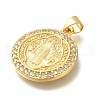 Rack Plating Brass with Cubic Zirconia Pendants KK-Z086-33G-09-2