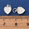 925 Sterling Silver Pave Clear Cubic Zirconia Pendants STER-A047-05B-S-3