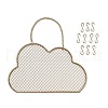 Iron Grid Shape Wall Mount Earring Display ODIS-P010-01G-2