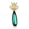 Rack Plating Brass Micro Pave Cubic Zirconia Pendants KK-K401-58G-1