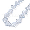 Transparent Electroplate Glass Beads Strands EGLA-C002-PL01-4